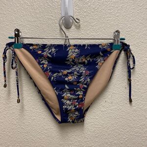 Faherty Floral Side Tie Bikini Bottom Medium